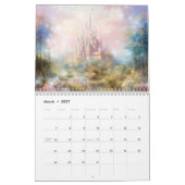 Fantasy Castles in Abstract Style カレンダー (3月 2027)