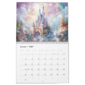 Fantasy Castles in Abstract Style カレンダー (1月 2027)