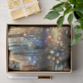 Fantasy Cat in a Floral Woodland Garden Decoupage  薄葉紙 (ギフト)