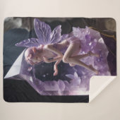 Fantasy Crystals Amethyst Fairy シェルパブランケット (正面(横))