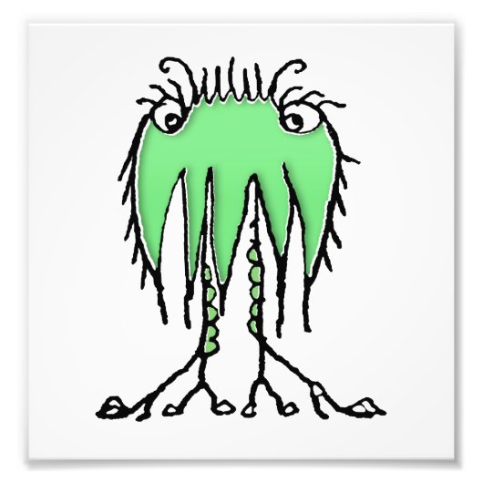 Fantasy cute alien drawing フォトプリント            (正面)