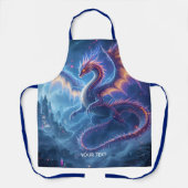 Fantasy Cute Blue Dragon City エプロン (正面)