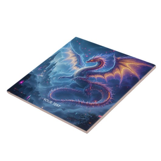 Fantasy Cute Blue Dragon City タイル (側面)