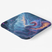 Fantasy Cute Blue Dragon City ペーパープレート (傾斜あり)