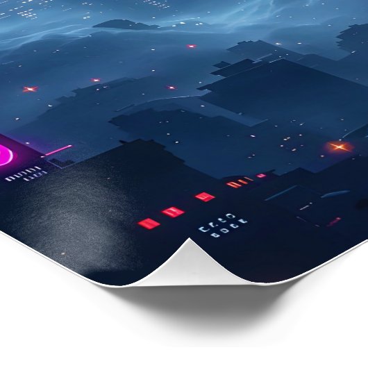 Fantasy Cute Blue Dragon City ポスター (コーナー)