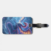 Fantasy Cute Blue Dragon City ラゲッジタグ (裏面横)