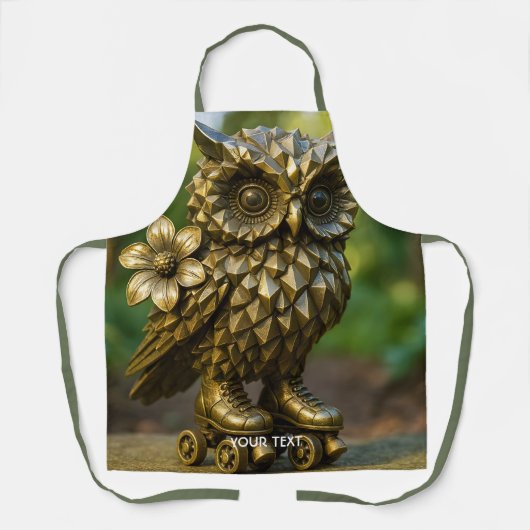 Fantasy Cute Brass Owl Skates エプロン (正面)