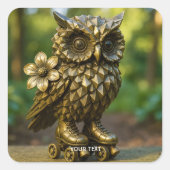 Fantasy Cute Brass Owl Skates スクエアシール (正面)