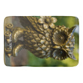 Fantasy Cute Brass Owl Skates バスマット (正面)