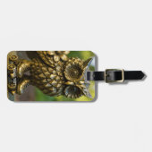 Fantasy Cute Brass Owl Skates ラゲッジタグ (正面横)
