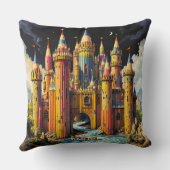 Fantasy Cute Castle From Pencils クッション (裏面)