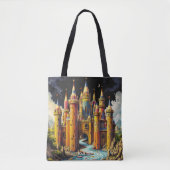Fantasy Cute Castle From Pencils トートバッグ (正面)