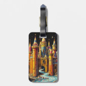 Fantasy Cute Castle From Pencils ラゲッジタグ (裏面縦)