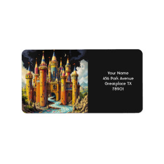 Fantasy Cute Castle From Pencils ラベル