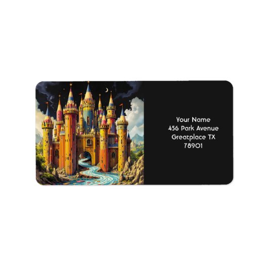 Fantasy Cute Castle From Pencils ラベル (正面)