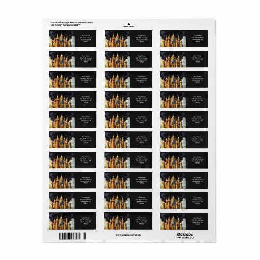 Fantasy Cute Castle From Pencils ラベル (フルシート)