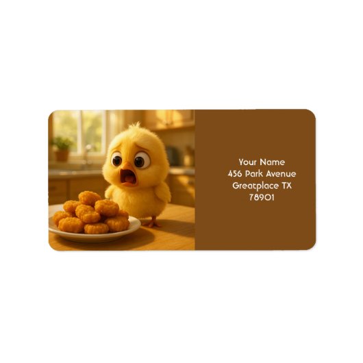 Fantasy Cute Chicken Nuggets Baby ラベル (正面)