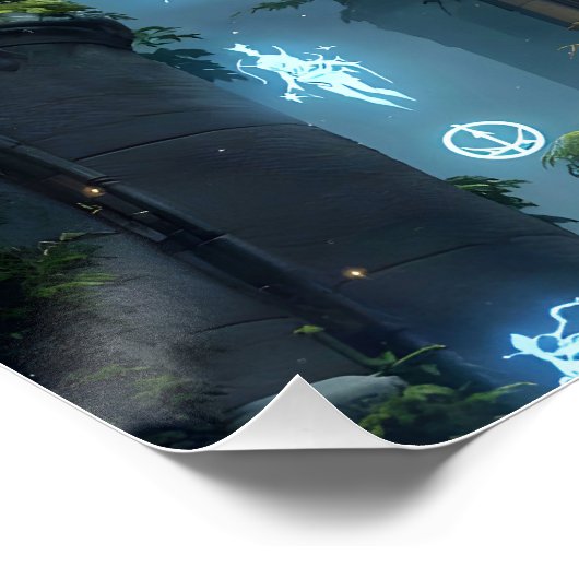 Fantasy Cute Clockwork Raven Cathedral ポスター (コーナー)