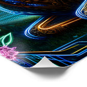 Fantasy Cute Cyber Stag Forest ポスター (コーナー)