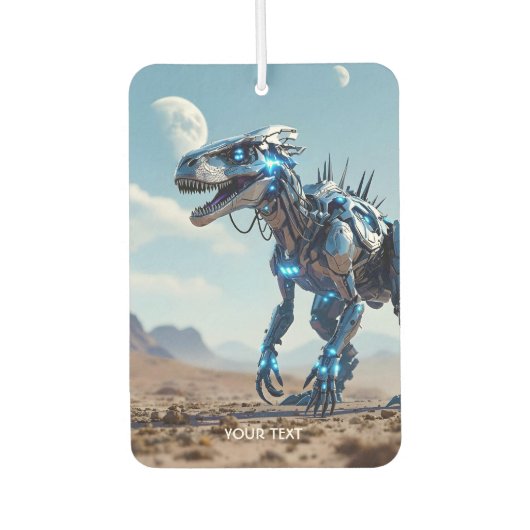 Fantasy Cute Cyborg Dinosaur Desert カーエアーフレッシュナー (正面)
