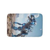 Fantasy Cute Cyborg Dinosaur Desert バスマット (正面)