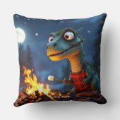 Fantasy Cute Dino Campfire Moon クッション (裏面)