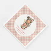 Fantasy Cute Fairy Blush 6th Birthday Party Napkin (コーナー)