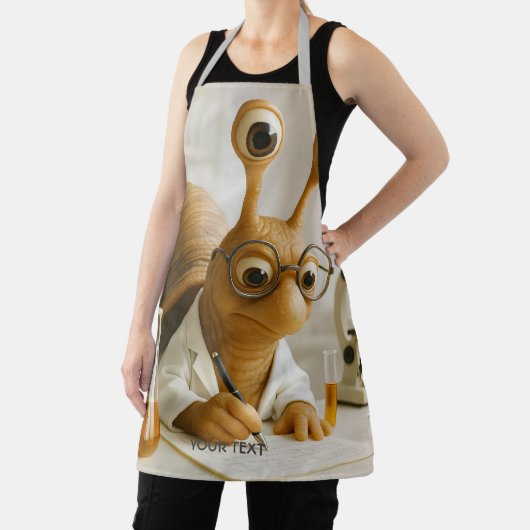 Fantasy Cute Famous Snail Scientist  エプロン (インサイチュ)