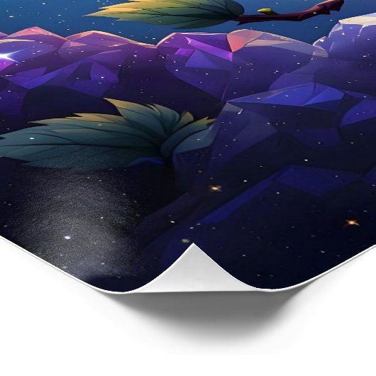 Fantasy Cute Flower Small Bird ポスター (コーナー)