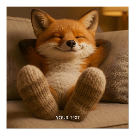 Fantasy Cute Fox And Socks ポスター (正面)