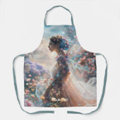 Fantasy Cute Girl Garden Flowers エプロン (正面)