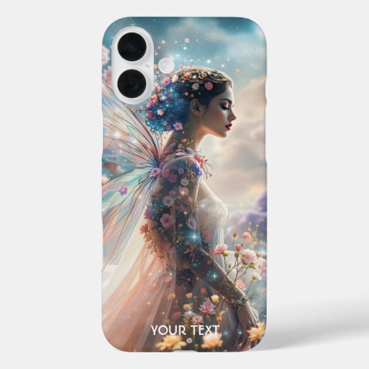 Fantasy Cute Girl Garden Flowers Case-Mate iPhoneケース (裏面)