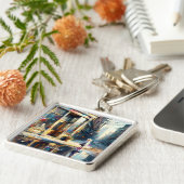 Fantasy Cute Girl Shop Window キーホルダー (側面)