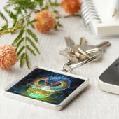 Fantasy Cute Green Dragon Egg キーホルダー (側面)