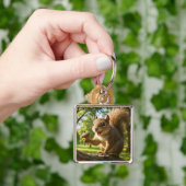 Fantasy Cute Happy Squirrel Forest キーホルダー (手)