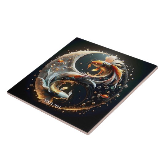 Fantasy Cute Koi Yin Yang タイル (側面)