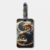 Fantasy Cute Koi Yin Yang ラゲッジタグ (裏面縦)