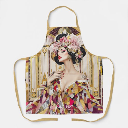 Fantasy Cute Lady Art Deco エプロン (正面)