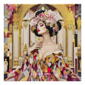 Fantasy Cute Lady Art Deco ポスター (正面)