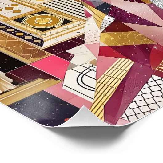 Fantasy Cute Lady Art Deco ポスター (コーナー)