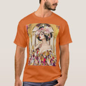 Fantasy Cute Lady Art Deco Tシャツ (正面)