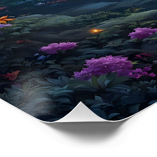 Fantasy Cute Moon Deer Night ポスター (コーナー)