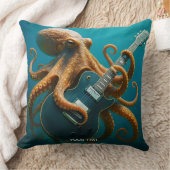 Fantasy Cute Octopus Playing Guitar クッション (ブランケット)