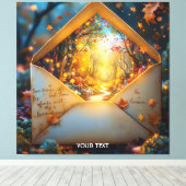 Fantasy Cute Old Autumn Envelope キャンバスプリント (インサイチュ (ウッドフロア))