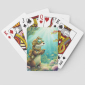 Fantasy Cute Otter Steampunk Suit トランプ (裏面)