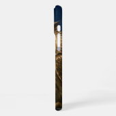 Fantasy Cute Owl Telescope Night  iPhoneケース (左側面)