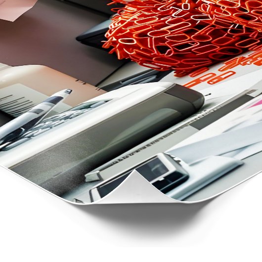 Fantasy Cute Paper Clip Bear ポスター (コーナー)