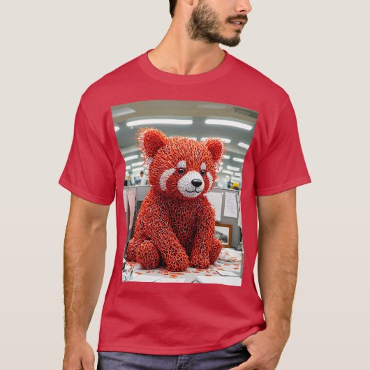 Fantasy Cute Paper Clip Bear Tシャツ (正面)