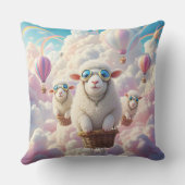 Fantasy Cute Pastel Family Sheep クッション (裏面)