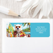 Fantasy Cute Polar Bear Beach  ラベル (インサイチュ)